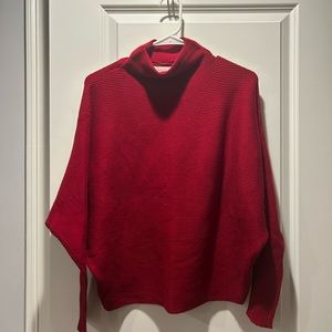 Philosophy Mock Neck Red Sweater